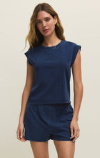 Camino Cotton Jersey Denim Tee